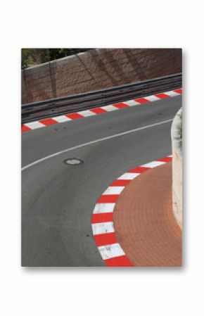 Texture of Motor Race Asphalt and Curb on Monaco GP