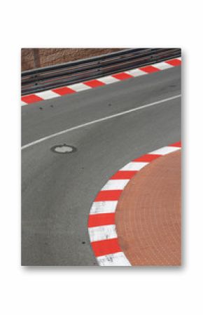 Texture of Motor Race Asphalt and Curb on Monaco GP