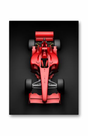 Markenneutraler roter F1 Rennwagen von oben