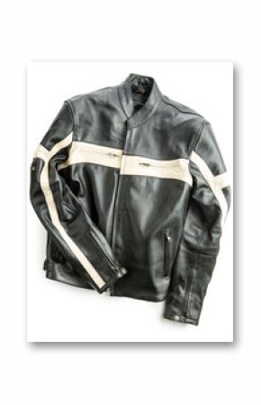 Leather motorcycle jacket.