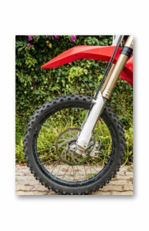 Front wheel enduro motorcycle