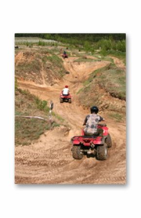 The riding on a quad