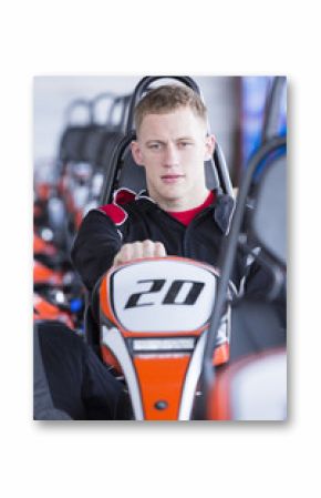 pilot testing a go-kart