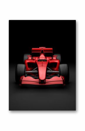 Markenneutraler roter F1 Rennwagen frontal