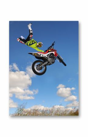 Man Performing Motorcycle Stunt