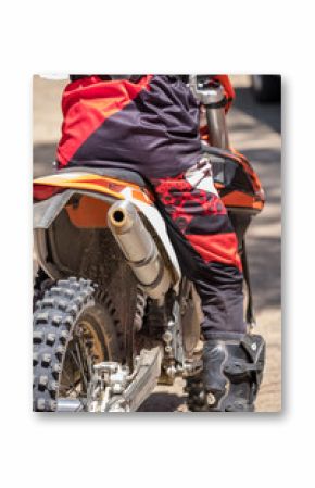 close up of a rider on a motorbike