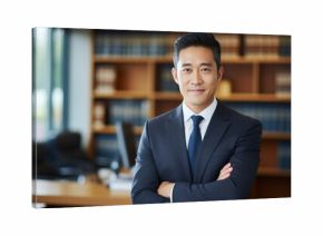 アジア人の弁護士と事務所 Asian lawyer in office