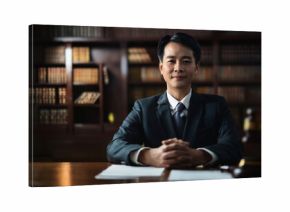 男性弁護士イメージ本棚背景