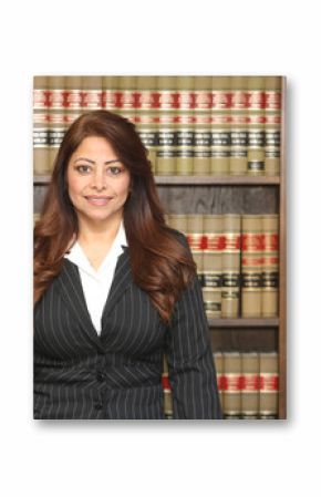 Portrait of an attractive professional woman, woman lawyer, attorney in law office