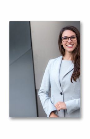 Smart intelligent business woman portrait in glasses, ceo, owner, industry leader, global executive