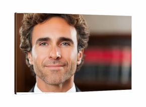 Close Up of Confident Attorney in Modern Office Setting, Symbolizing Success in Legal Justice Fields