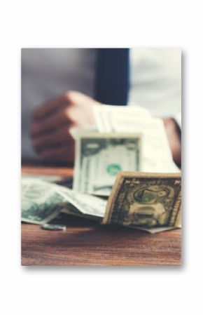 Lawyer receiving money as bribe
