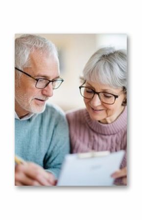 Senior couple in their cozy home, discussing pension plans and estate management with their attorney, retirement estate strategy, pension legacy planning