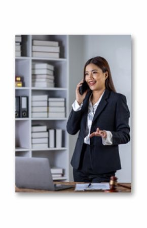 Portrait of confident asian business woman or lawyer female  in the office. Female leadership concept,