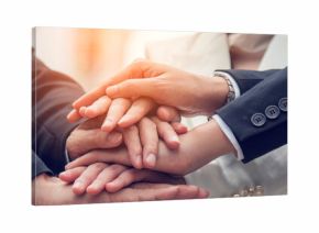 Banner Lawyer teamwork partnership Businessman handshake together. Panorama Two Men Trust honesty lawfirm business handshake promise respect partner. Diversity solidarity team Partner hands together
