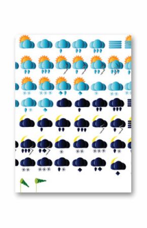 Weather icons for all seasons, day and night