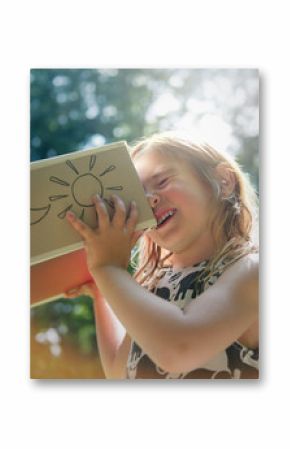 Little girl viewing solar eclipse