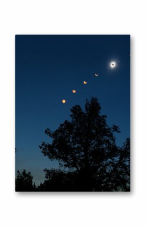 Composite image of total solar eclipse