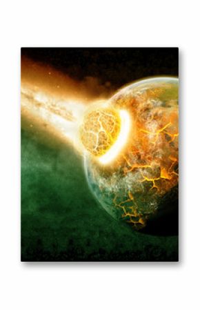 Planet illustration Earth Apocalypse