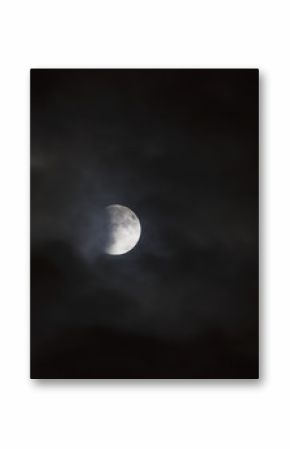 Lunar eclipse, viewed through passing clouds  Brampton, Ontario, Canada