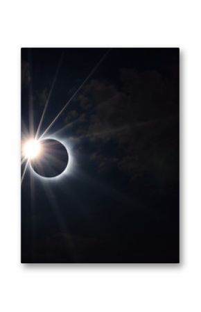 Total solar eclipse, photograph of the phenomenon, Fiji Island year 2012