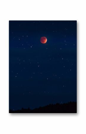 Starry Night and Blood Moon Eclipse