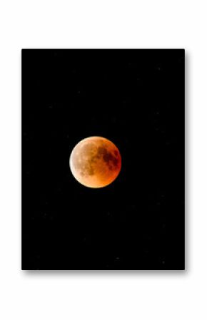 Bloody moon full eclipse 2018 isolated