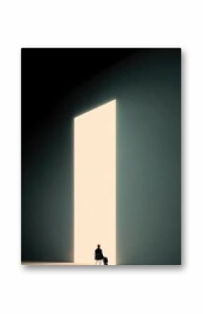 Solitude moment: empty silence, quiet space, inner void, personal distance, absent touch, mental echo, social gap, emotional shadow, single figure, isolated mood, private time, thoughtful pause.