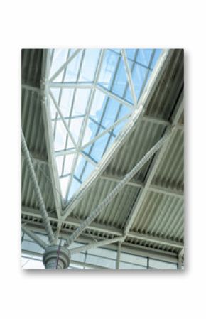 Metal and glass big roof construction