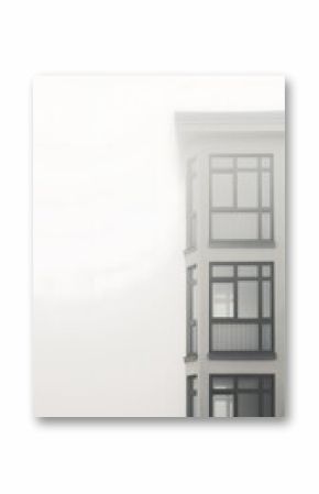 Modern Building in Dense Fog