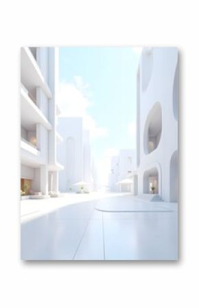 Modern geometric architectural decoration design abstract three-dimensional commercial structure background