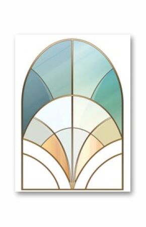 Glass Frame Ornament shape art white background.