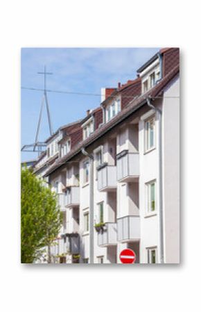 Moderne weisse Wohngebäude, Bremen, Deutschland