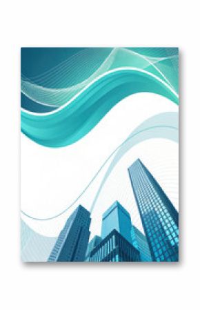 business flyer background with dynamic wave patterns
