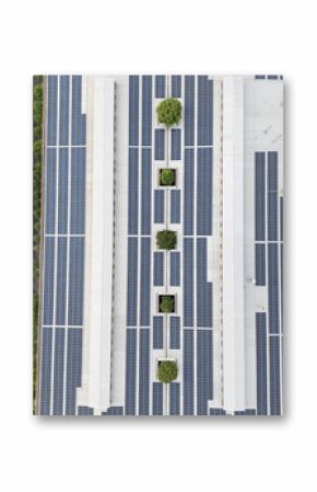 solar power station on rooftop of plant building