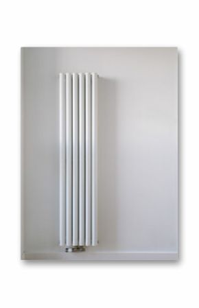 Modern electric heater in a minimalist living room design for winter comfort