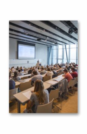 The university auditorium looks spacious and modernly equipped. A professional, comfortable and stimulating learning environment that encourages effective learning and development.