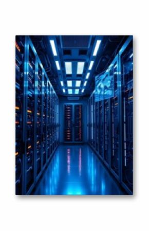 server rack in a data center