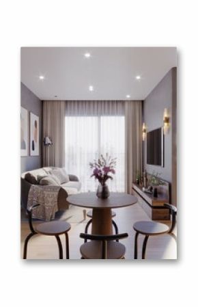 Luxury Modern Interior Design Collection – Kitchen, Living Room, Bedroom & Bathroom 3D Renders  