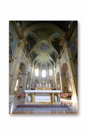 Historic cathedral of Saints Pietro and Marco in Alessandria, Italy: interior
