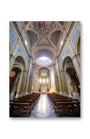 Historic cathedral of Saints Pietro and Marco in Alessandria, Italy: interior