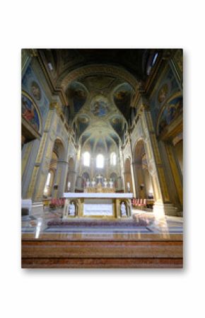 Historic cathedral of Saints Pietro and Marco in Alessandria, Italy: interior