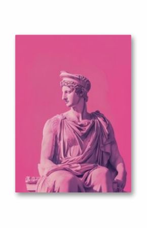 Classical statue pink background