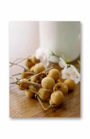 Fresh Longan Fruit Close Up