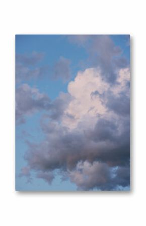 Fluffy Clouds at Dusk in the Summer Sky