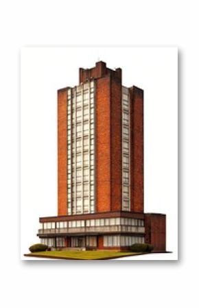 Mid century modern hotel architecture building urban.