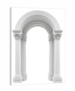 Classical white stone arch