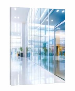 Illuminated Glass Office with Modern Interior Reflections and Clean Lines for Contemporary Design