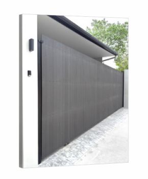 Modern Door WPC and Concrete Stair 