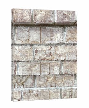 Patterned bricks on fireplace surround